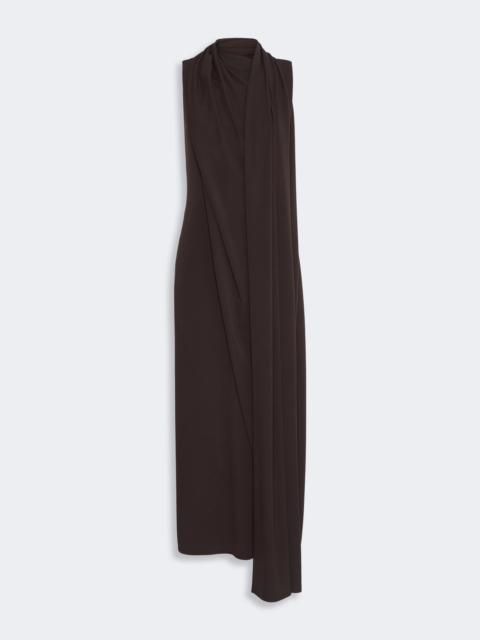 Sportmax STAFFA Long jersey dress - CHOCOLATE