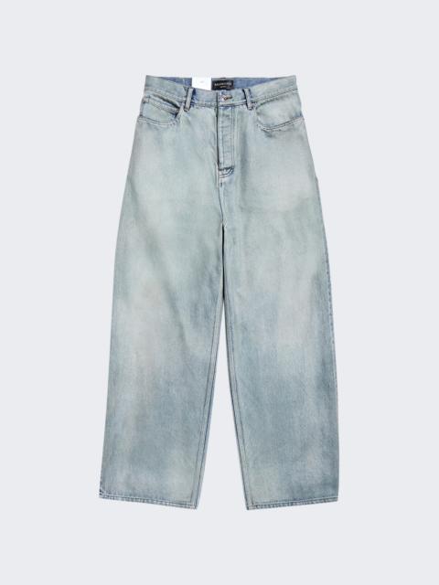 BALENCIAGA Denim Size Sticker mid-rise wide-leg jeans