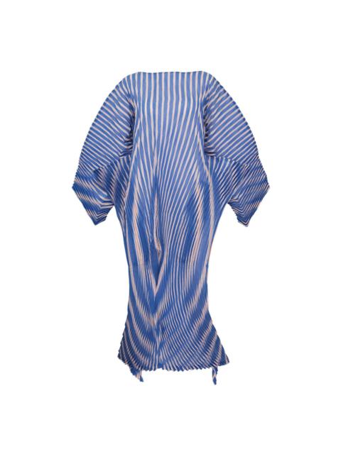 ISSEY MIYAKE Striped Hand Pleats Dress