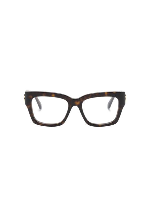 tortoiseshell square-frame glasses