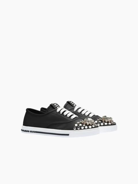 Cotton gabardine sneakers