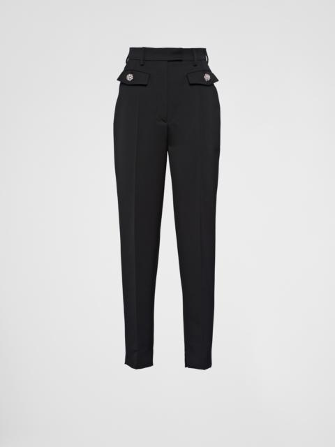 Wool sateen pants