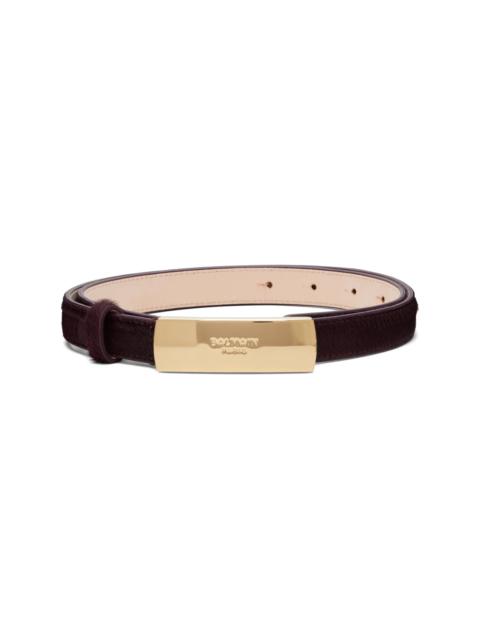 Balmain Burgundy Calfskin Belt