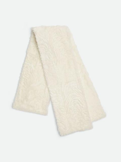 Wavy-Effect Shearling Scarf