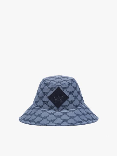 Wide Bucket Hat in Lauretos Denim Jacquard