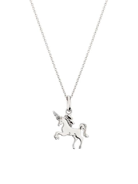 ROBERTO COIN Women's Tiny Treasures 18K White Gold & 0.01 TCW Diamond Unicorn Pendant Necklace - White Gold