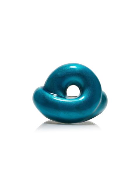 BEA BONGIASCA Sterling Silver Enamel Ring blue