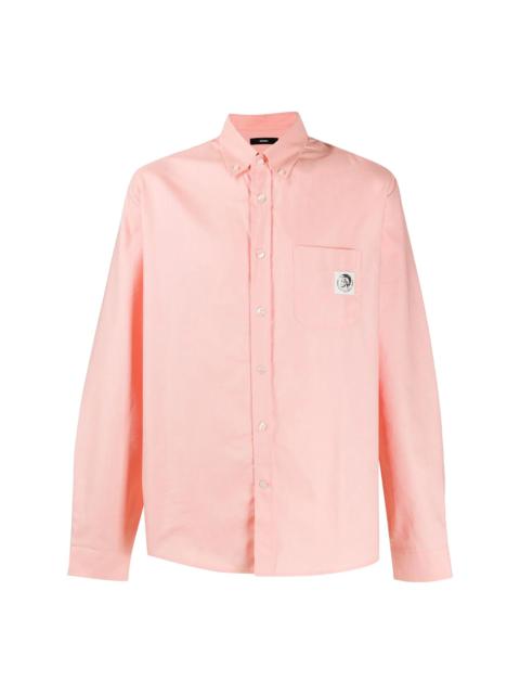 Diesel Mohawk patch oxford shirt