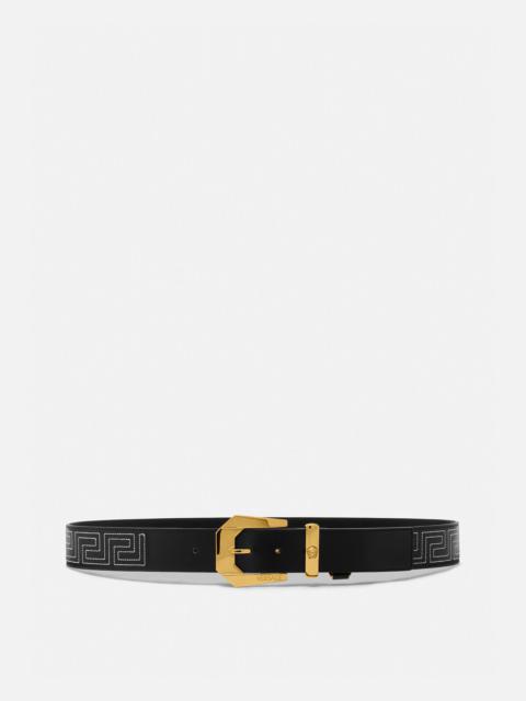 Greca Leather Belt