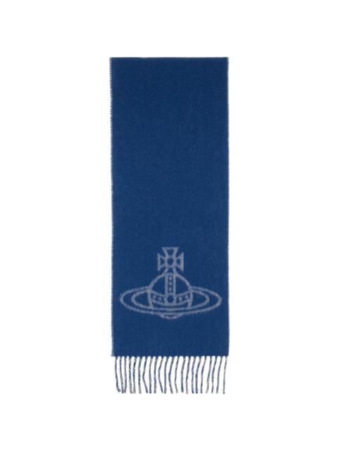 Vivienne Westwood Blue Double Face Scarf