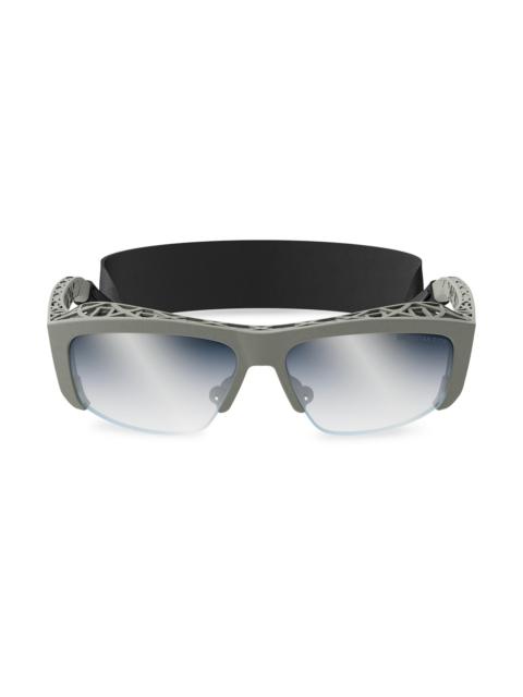 Dior Men's Dior3D S4U 60MM Geometric Sunglasses - Matte Dark Green And Blu Mirror