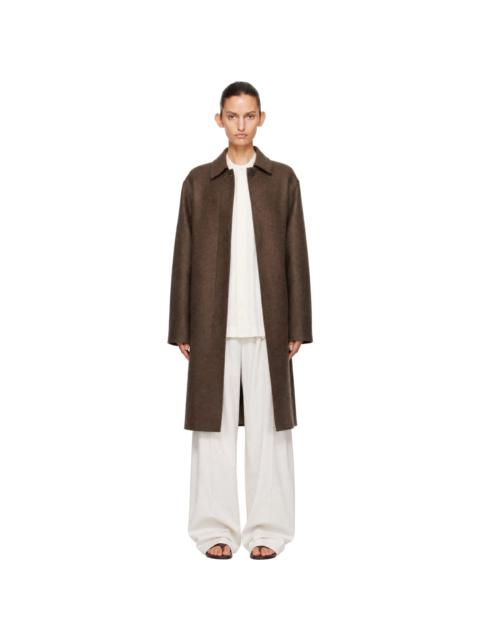 Studio Nicholson Brown Ria Wool Melton Coat