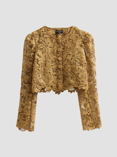GENERATION LOVE Women's Baila Lace Metallic Jacket - Bronze Metallic