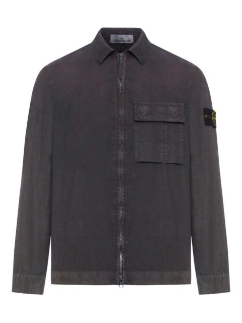 zip-up pocket overshirt