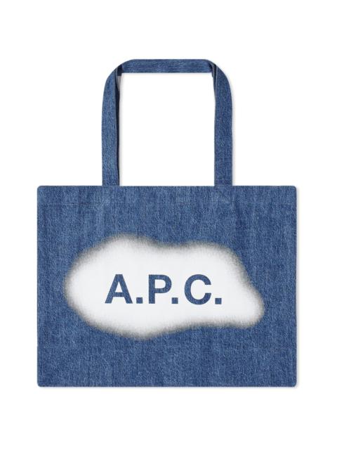 A.P.C. A.P.C. Spray Logo Diane Shopping Tote