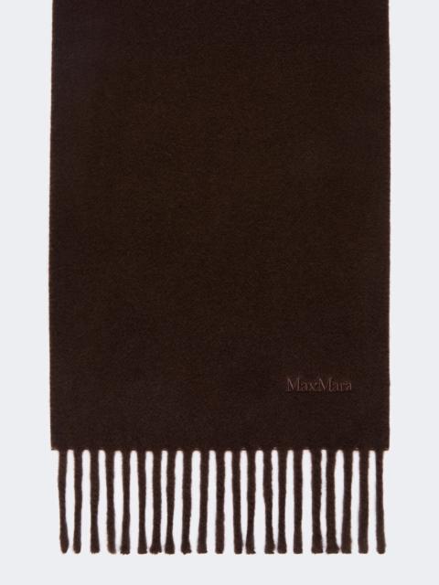 Max Mara FRAGORE Yarn-dyed wool scarf - BROWN