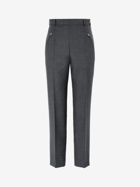 Houndstooth wool trousers