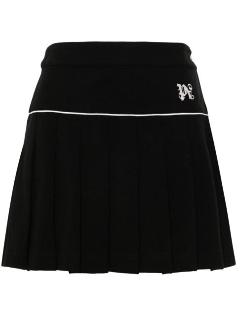 Palm Angels monogram pleated skirt