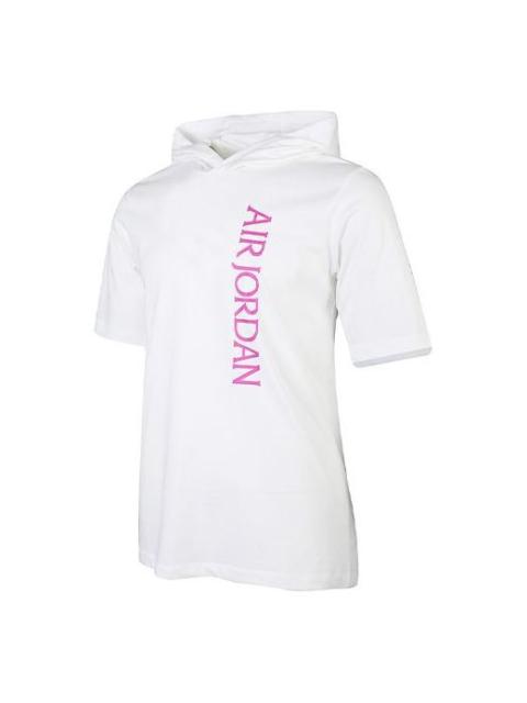 Jordan Air Jordan Sports Breathable Casual hooded Short Sleeve White CZ5056-101