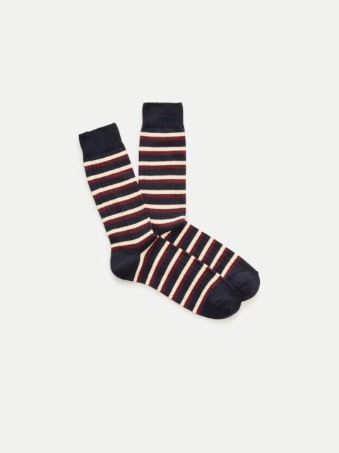 J.CREW Striped piqué socks