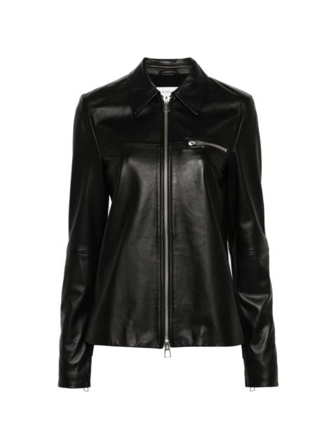 Sportmax zipped leather jacket