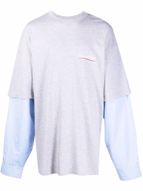 BALENCIAGA oversized layered T-shirt