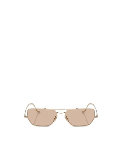 Oliver Peoples geometric-frame titanium sunglasses