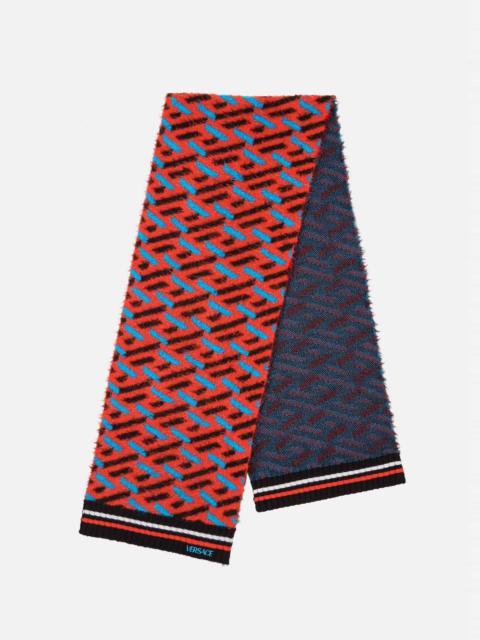 VERSACE Greca Signature Brushed Wool Scarf