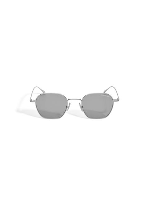 Montblanc ROUND SUNGLASSES WITH SILVER-COLORED METAL FRAME