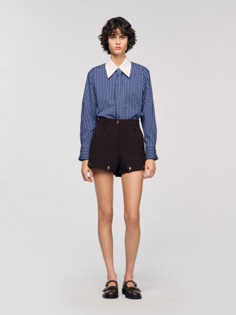 Sandro CHECK SHIRT WITH TIE