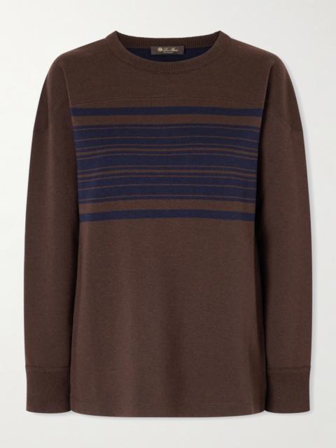 Loro Piana Winterdale Striped Wool And Cashmere-blend Sweater