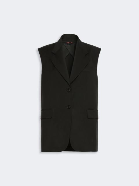 Max Mara QUASAR Sleeveless wool jacket - BLACK