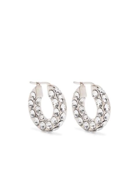 Jahleel crystal-embellished hoop earrings