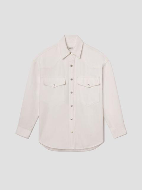 AGOLDE LOTTA SHIRT (FLYWEIGHT) IN MILKSHAKE