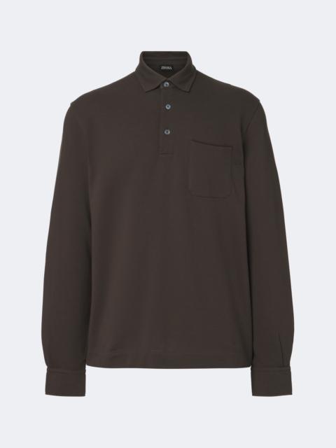 ZEGNA Cotton piqué polo shirt