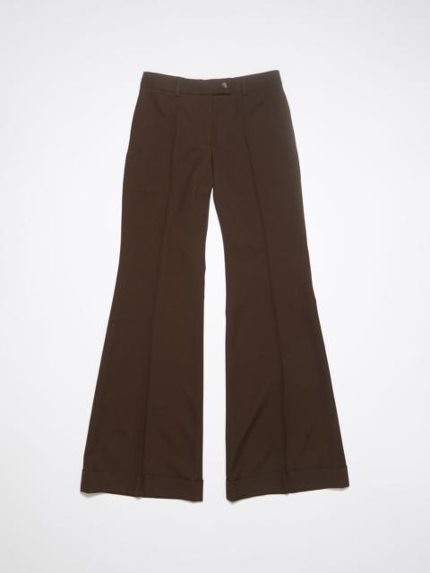 Tailored flared trousers - Chestnut brown