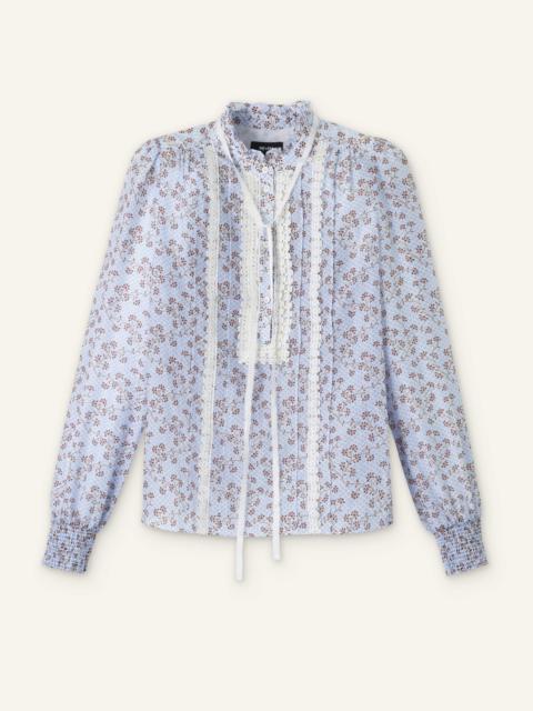 ME+EM Lace Trim Blouse + Tie