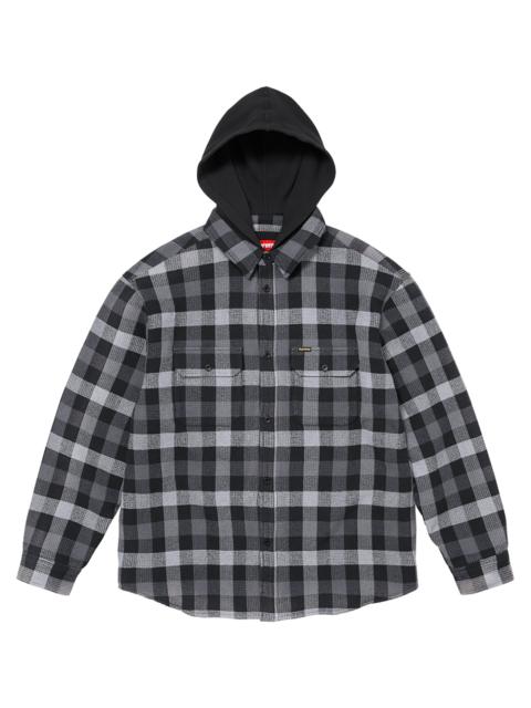 Supreme Plaid Waffle Hooded Jacket "FW24 - Black / Multicolor" SU28107