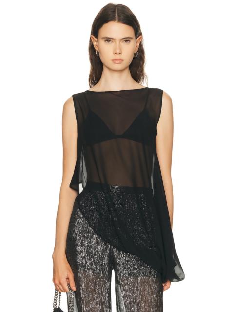 SEV Silk Side Drape Top