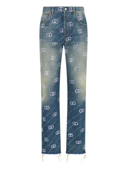 GUCCI "INCROCIO GG CON CRISTALLI" JEANS