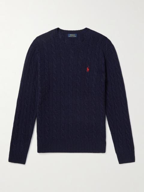 Polo Ralph Lauren Cable-Knit Wool and Cashmere-Blend Sweater