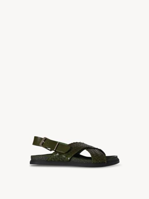 The Row Buckle Sandal in Leather