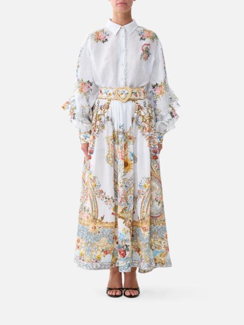 CAMILLA BELTED MIDI SKIRT