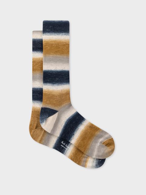 Paul Smith Beige Cotton-Blend Ombre Socks