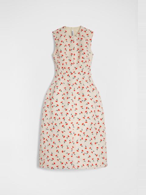 Jil Sander Technical Faille Printed Dress