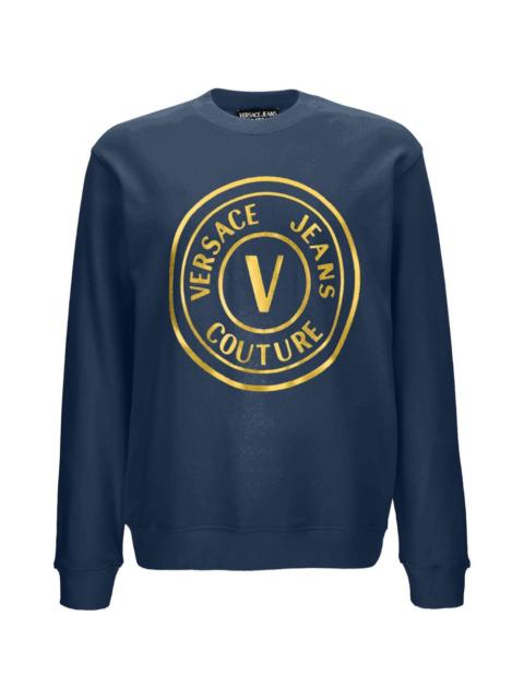 VERSACE JEANS COUTURE logo graphic round neck sweatshirt