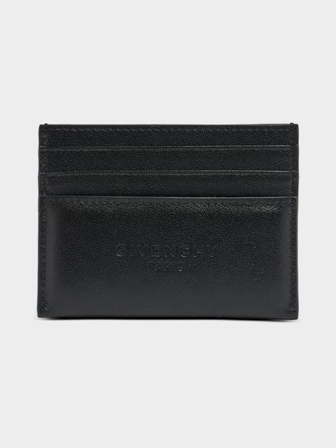 Givenchy Men's Leather Embossed Logo Card Holder