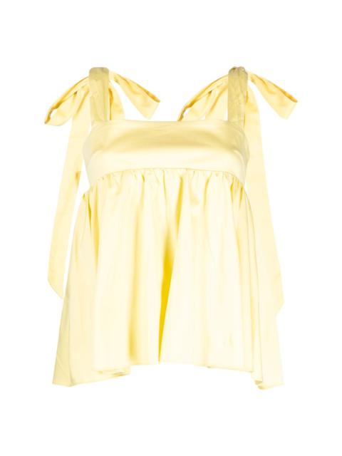 KIKA VARGAS Susan sleeveless stretch-cotton top