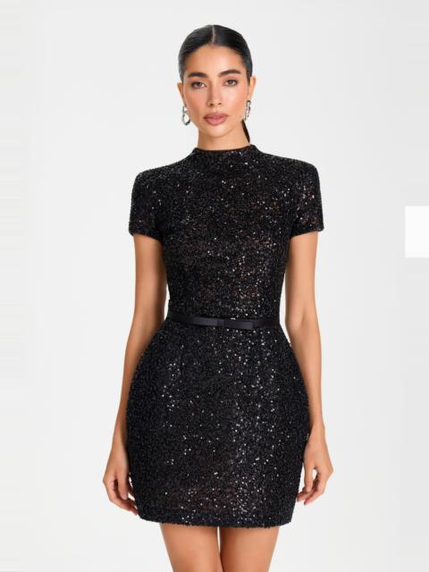 NADINE MERABI IZZIE BLACK DRESS
