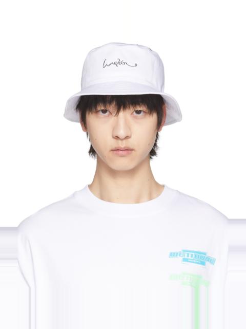 We11done White Hotfix Star Bucket Hat